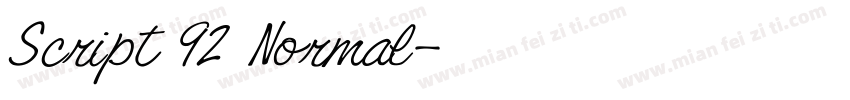 Script 92 Normal字体转换